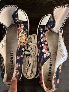 floral canvas shoes