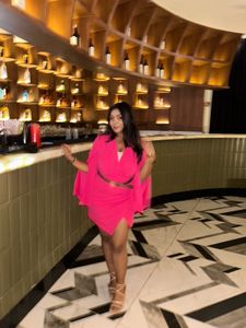 fuchsia flow wrap dress