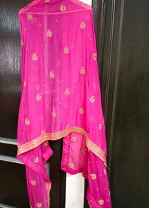 Pink Embroidered Dupatta