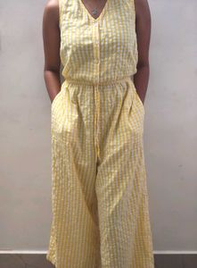 Yellow Gingham Jumpsuit