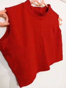 Red Sleeveless Top