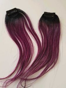 Clip On Purple Ombre Hair Streaks ( Set of 2)