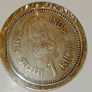₹1 Nehru Coin With Clip Or Cut Error