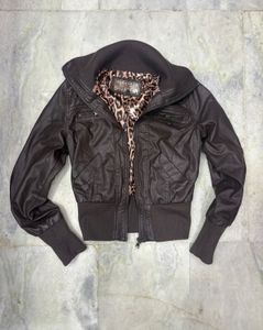 Brown Leather Moto Jacket