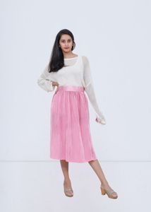 Pink Flared Skirt