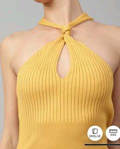Mustard Halter Neck Top SIZE :- M