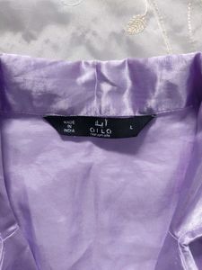 Lilac Silky Night Suit