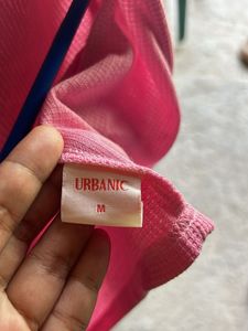 Pink Cropped Cardigan