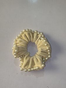 Pearl Embellished Scrunchie