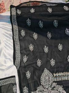 Black Embroidered Tunic Top