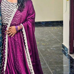 Thread Work Purple Lehenga Choli