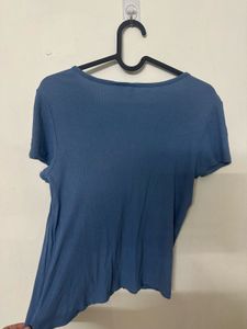H&amp;M Blue Flowy Shirt