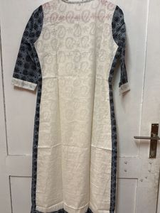 Grey And White Designer Kurti