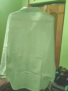 Woman Regular Fit Solid Curved Collar Formal Shirt