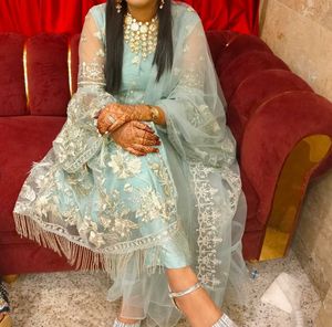 Pakistani customised kurta with pant and dupatta