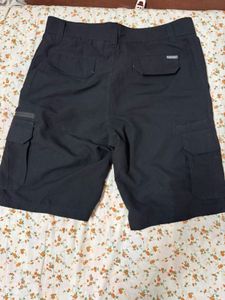 Black Six Pocket Cargo Shorts