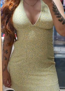 Floral Halter Mini Dress