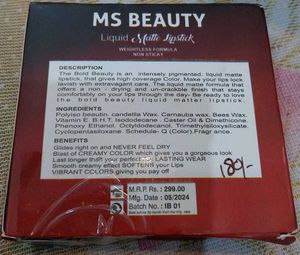 MS Beauty Mini Matte Lipsticks