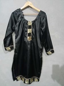 Satin Black Salwar Suit