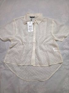 SHEIN BRAND White Loose Fit Shirt