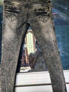 Acid Wash Black Jeans