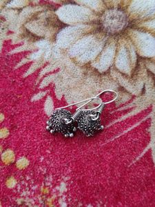 Silver Colour Jhumka Earrings