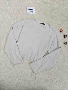 SHEIN Gray Cropped Sweater