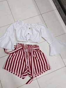 Striped Shorts Set
