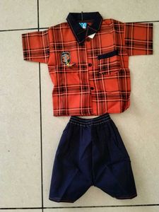 new Boys kids  Plaid Shirt &amp; Shorts Set