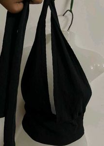 Black Halter Crop Top