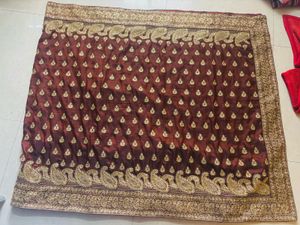 Elegant Maroon Saree