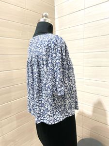 GAP Pintresty 🌸Floral Print Ruffle Sleeve Top