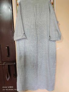 Gray Embroidered Tunic Dress