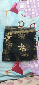 cream and black colour duppatta