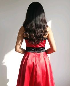Red &amp; Black Fit &amp; Flare Dress