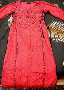 Beautiful Red Kurta For Women .