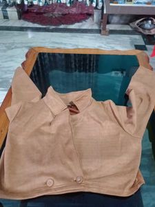 Tan Cropped Jacket