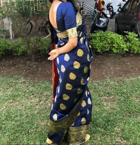 Navy Blue Saree