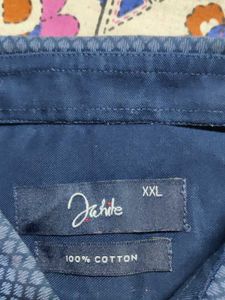 Navy Blue Patterned Shirt - XXL