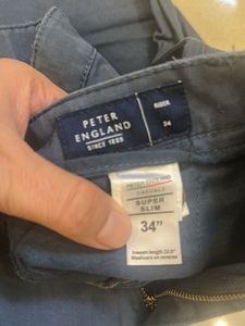 Blue Casual Pants