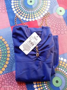 Chic Blue Maxi Slip Dress