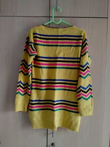 Yellow Embroidered Sweater