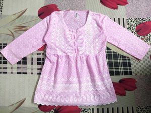 Ethnic Desi Cute Coquette Pink Short Kurti