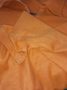 Color Tshirt With Folded Sleeves And Side Slit