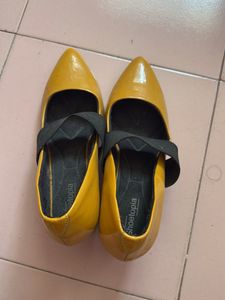 Yellow Patent Leather Heels