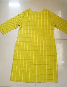Chartreuse Plaid Tunic Dress