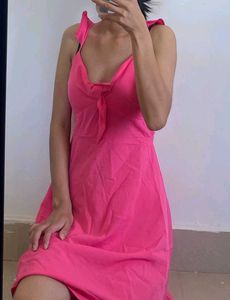 Pink Sundress with Tie Straps
