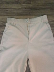 Beige Straight Leg Pants