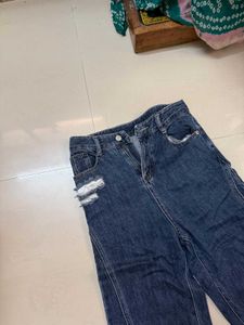 Ripped Wide Leg Jeans