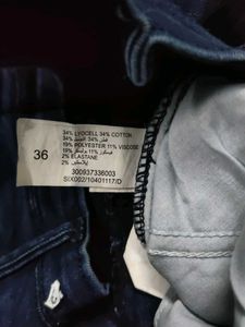 Dark Blue Cropped Jeans